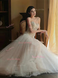 Tulle Trumpet Mermaid Sweetheart Beading Wedding Dress