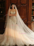 Tulle Trumpet Mermaid Sweetheart Beading Wedding Dress