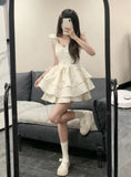 Cute Ruffles Print Summer Mini Dress