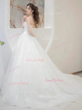 Sweetheart Tulle A Line Tulle Wedding Dress