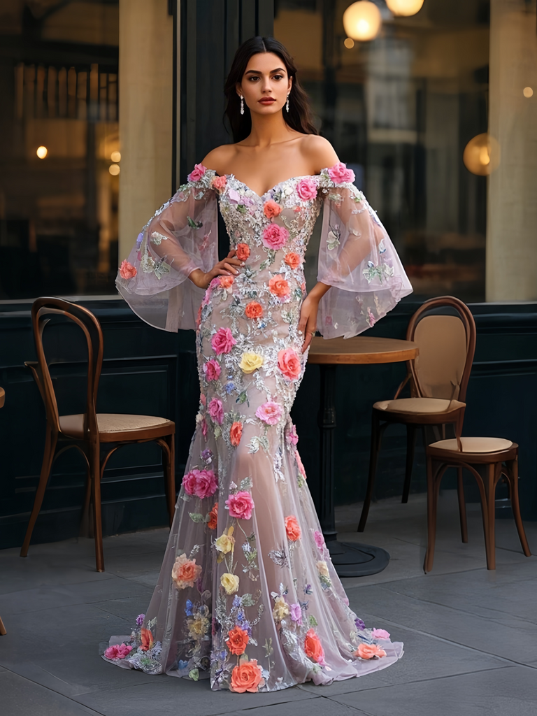 mermaid puffy prom dress Charming Sweetheart Mermaid Prom Dress Long with Beadings Puffy Evening Gown