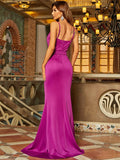 Voluminous Skirt Stunning Off-Shoulder Lace Purple Party Dress