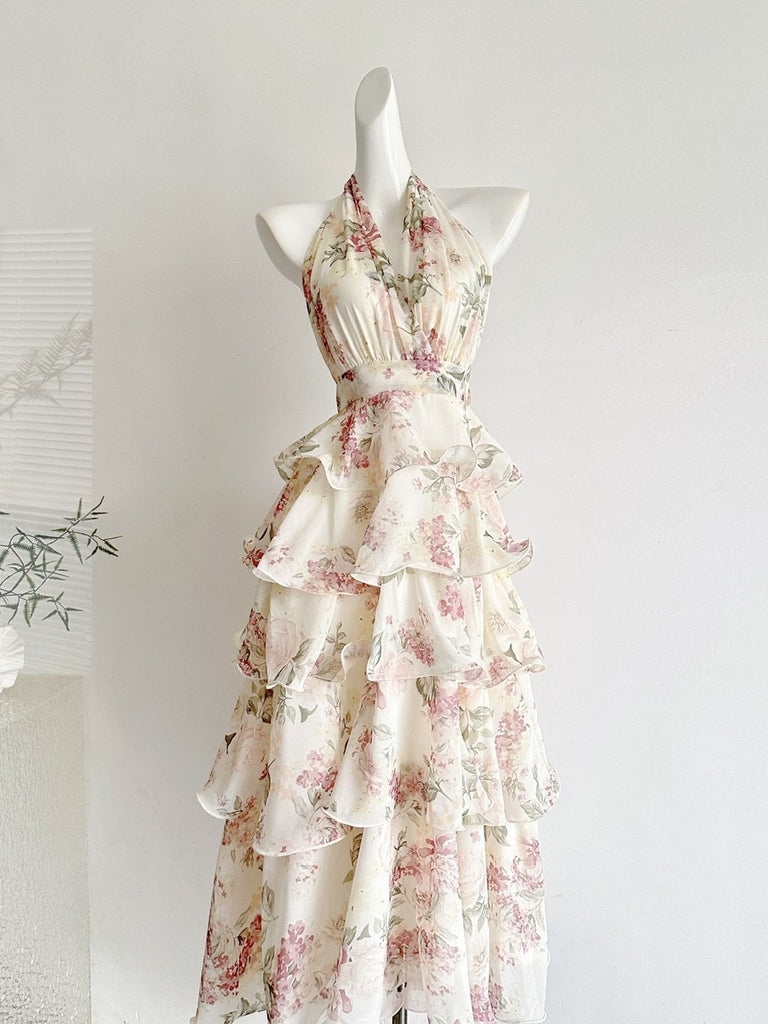 2024 Floral Fantasy White Maxi Dress with Elegant Print Sassymyprom 2024 Floral Fantasy White Maxi Dress with Elegant Print Sassymyprom
