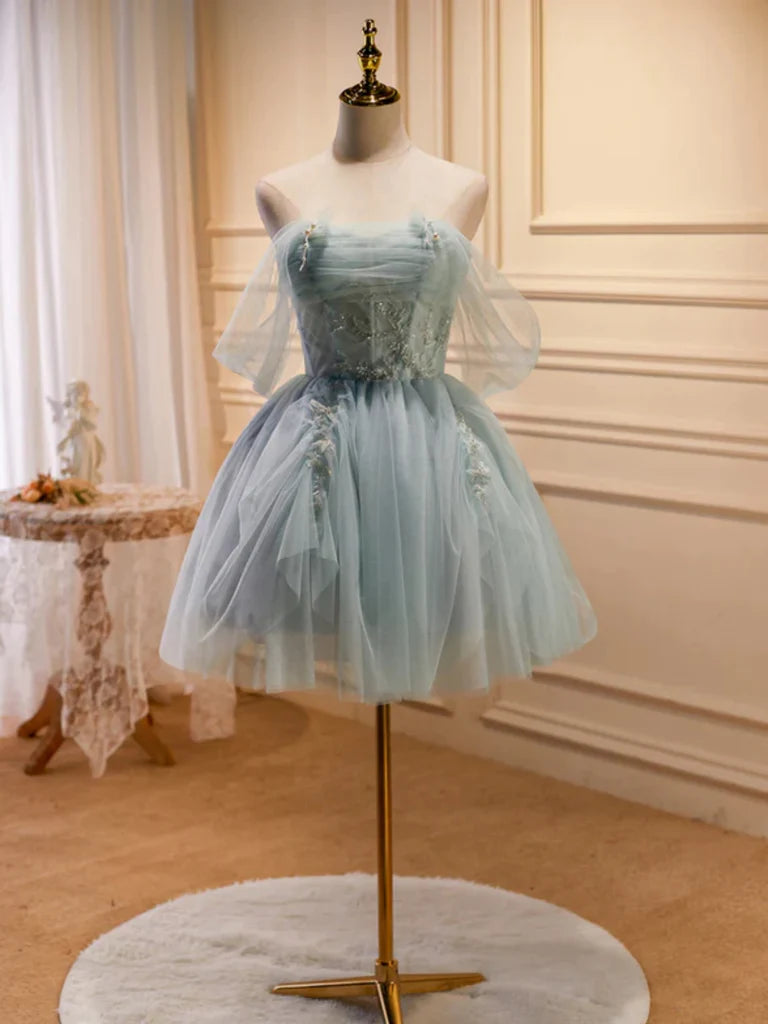2023 Light Green Short Off Shoulder Homecoming Dress Sassymyprom 2023 Light Green Short Off Shoulder Homecoming Dress Sassymyprom