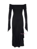 Cross Necklace Lace-Up Gothic Beach Dress
