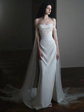 Off The Shoulder Satin Trumpet Mermaid Wedding Dress
