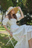 Lace White Ankle Length Vintage Wedding Dress