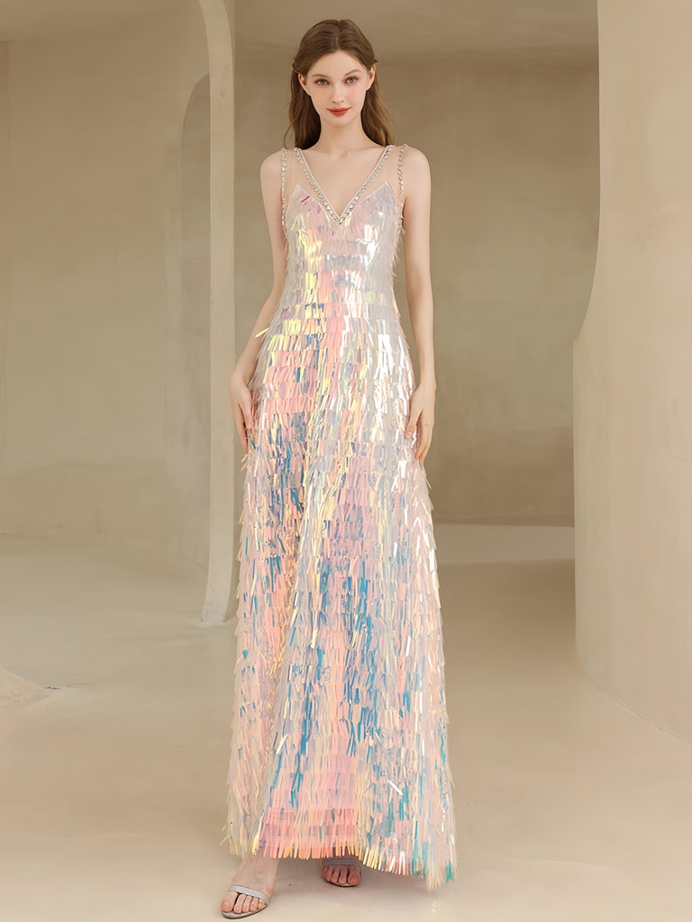 pink sequin a line dress Lynne Pink Sequin Midi Dress Frock and Frill