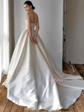 Sheer Long Sleeve Off The Shoulder A Line Wedding Dress