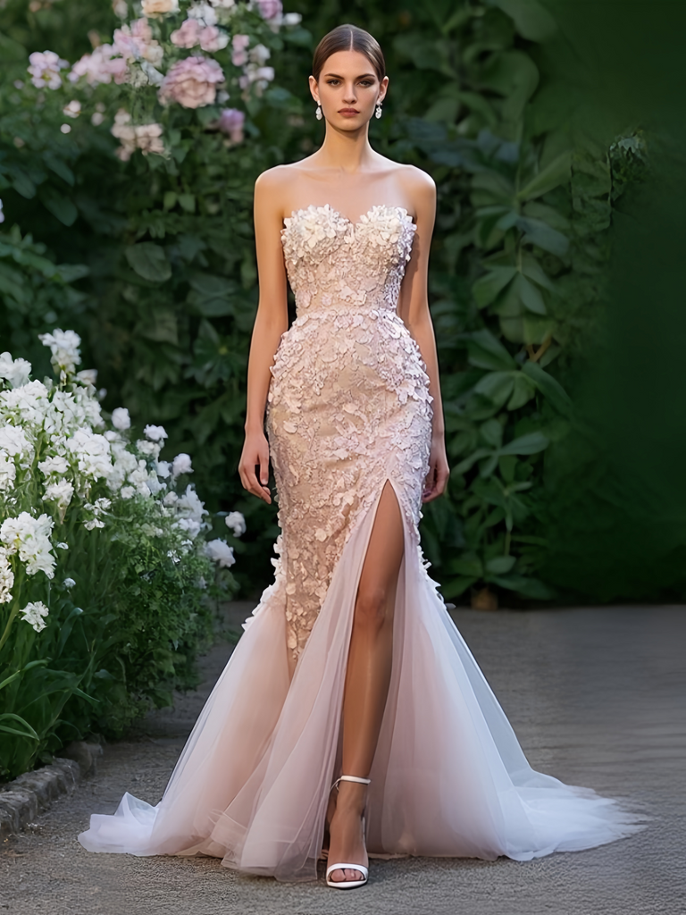 trumpet mermaid tulle prom dress Tulle Prom Dress Burgundy Trumpet Sweetheart Sweep Off Shoulder, Lace