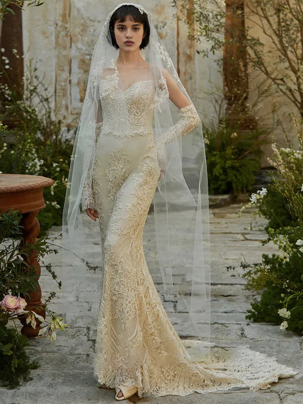 Beading Lace Trumpet Mermaid Sweetheart Wedding Dress Sassymyprom Beading Lace Trumpet Mermaid Sweetheart Wedding Dress Sassymyprom