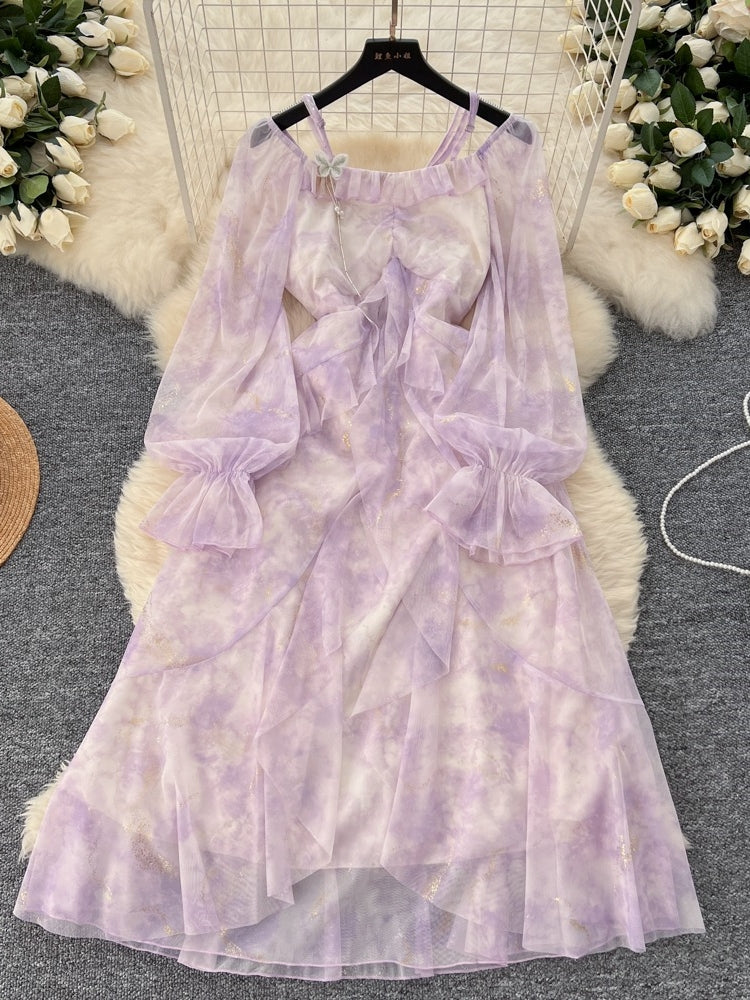 pastel off shoulder dress Ava Presley 40033 Pastel Off Shoulder Puff Sleeve Gown