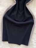 Modern Gray Side Panels Black Bodycon Dress