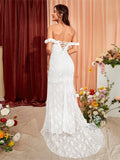 Trumpet Mermaid Lace Off The Shoulder Wedding Dress