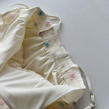 Adjustable Straps Dots Light Beige Long Skirt Dress