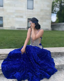 Beading Sequins Red Spaghetti Straps Mermaid Evening Dress