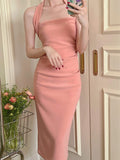 Flattering Halter Sleek Blue Dress