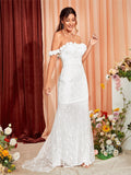 Trumpet Mermaid Lace Off The Shoulder Wedding Dress
