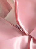 Pink Cold Shoulder Bowknot Mesh Princess Dress