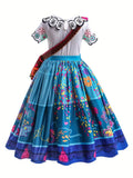 Colorful Princess Dress Costume Halloween Cosplay Outfit