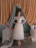 Long Sleeve Lace Vintage Flower A Line Tulle Wedding Dress