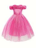 Pink Butterfly Girls Princess Dress Costume