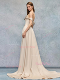 Off The Shoulder Satin Trumpet Mermaid Wedding Dress