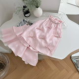 Halter Top Tiered Skirt Ensemble Soft Blue Set