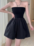 White Pockets  Smocked Strapless Pants