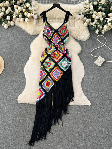 Fringe Eye-Catching Bohemian Maxi Dress