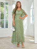 Butterfly Sleeve Lace A-line Bridesmaid Dress