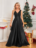 Navy Sequin Sleeveless Bridesmaid Wedding Guest Dress