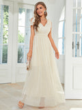 Lace Long Bowknot Wedding Bridesmaid Dress