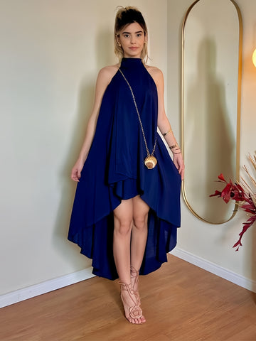 Sophisticated Navy High-Low Gala Dress