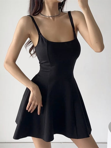 Chic Black Fit-and-Flare Dress
