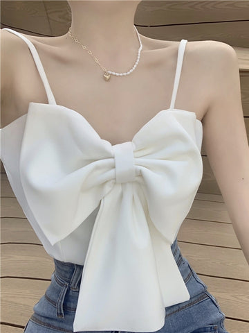 Dramatic Bow Cinched Waist Top