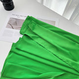Vibrant Green Evening Dress with Side Slit
