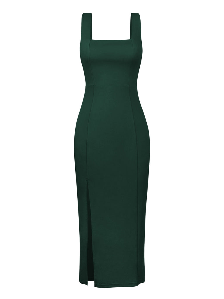 Evergreen Glamour Square-Neck Dress Evergreen Glamour Square-Neck Dress