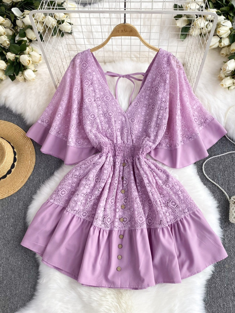 vibrant purple dress Long Glitter Bodycon Prom Dress with Strappy Open Back Flamingo / XSmall