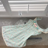 Green Knee-Length Summer Floral Dress