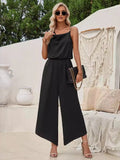 Elegant Black Jumpsuit with Cowl Neck