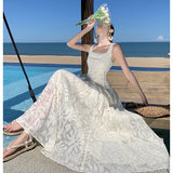 White Cascade Floral High-Low Dress