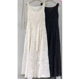 White Cascade Floral High-Low Dress