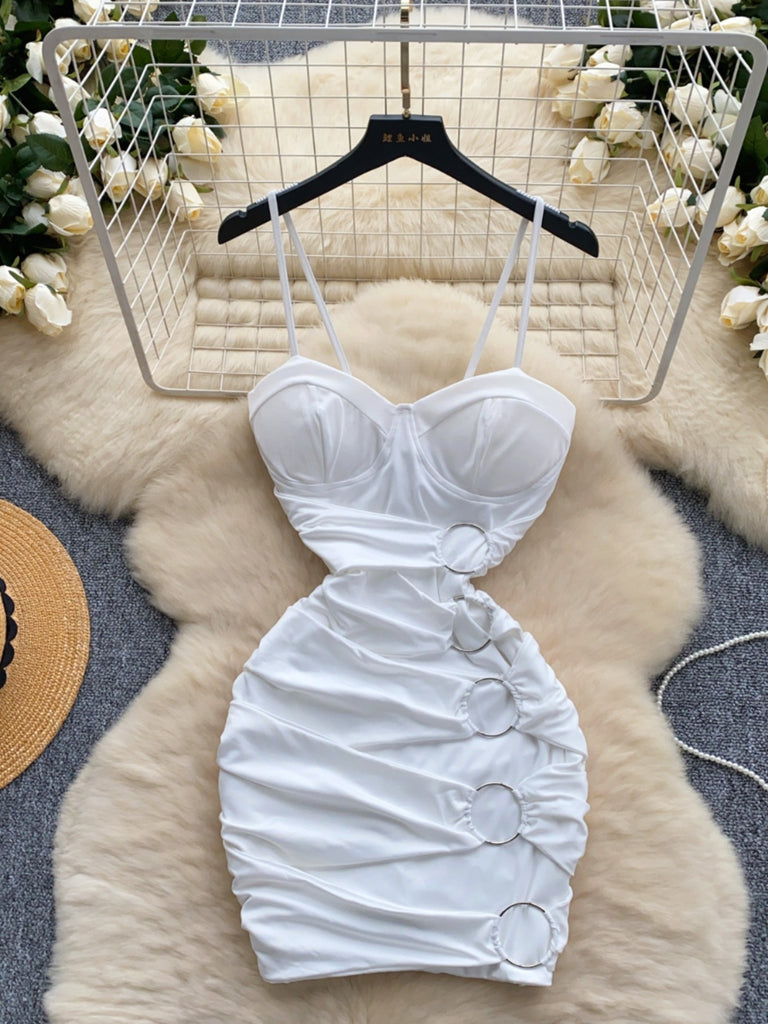 Form-Fitting Silhouette White Mini Bodycon Dress Form-Fitting Silhouette White Mini Bodycon Dress