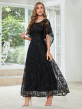 Butterfly Sleeve Lace A-line Bridesmaid Dress