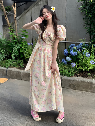 Vernal  Flowery Summer Breeze Maxi Dress