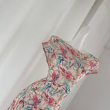 Subtle Floral Patter Lightweight Pink Dress
