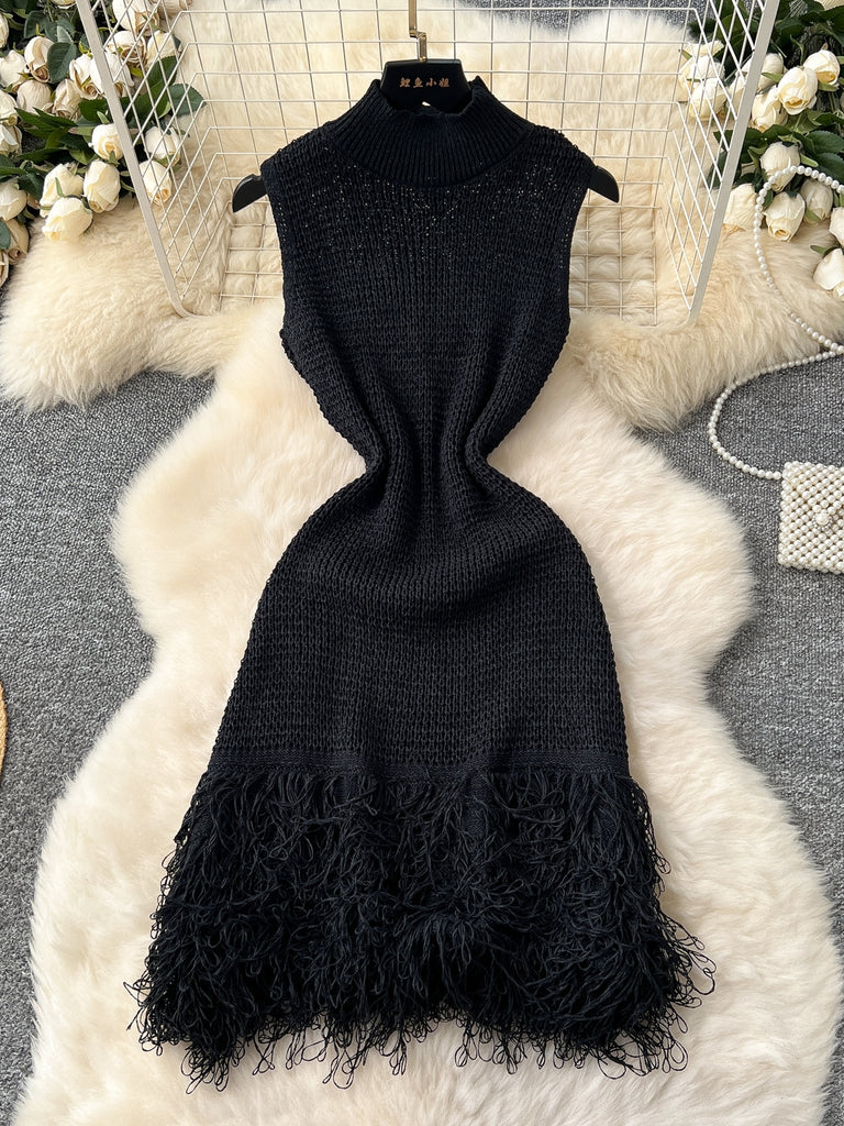 trendy knit dress Eyelet Knit Dress: Ivory
