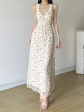 Charming Garden Party Lace Edged Maxi Dress