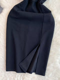 Metal Black Ruched Sheath Dress